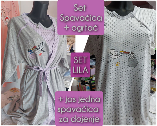 KOMPLET ZA TRUDNICE 2SPAVAĆICE I OGRTAČ