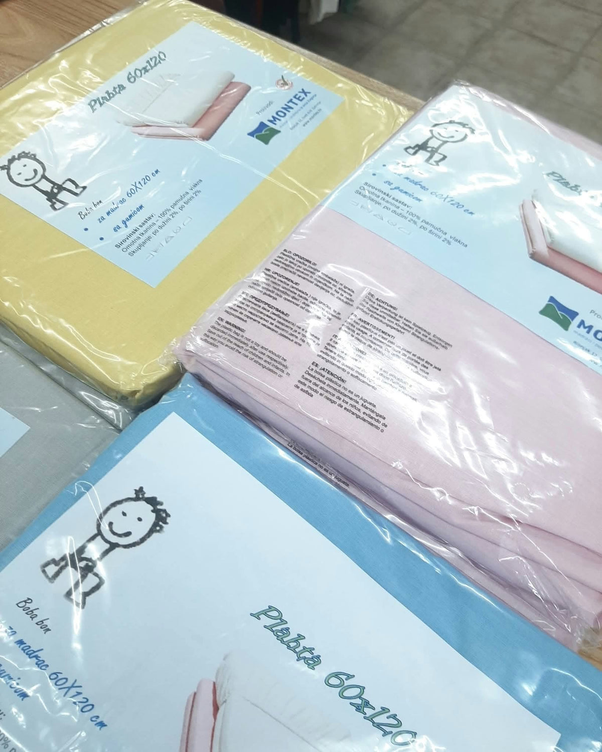 PAMUČNA PLAHTA NA GUMU 120X60  ZA KINDERBET