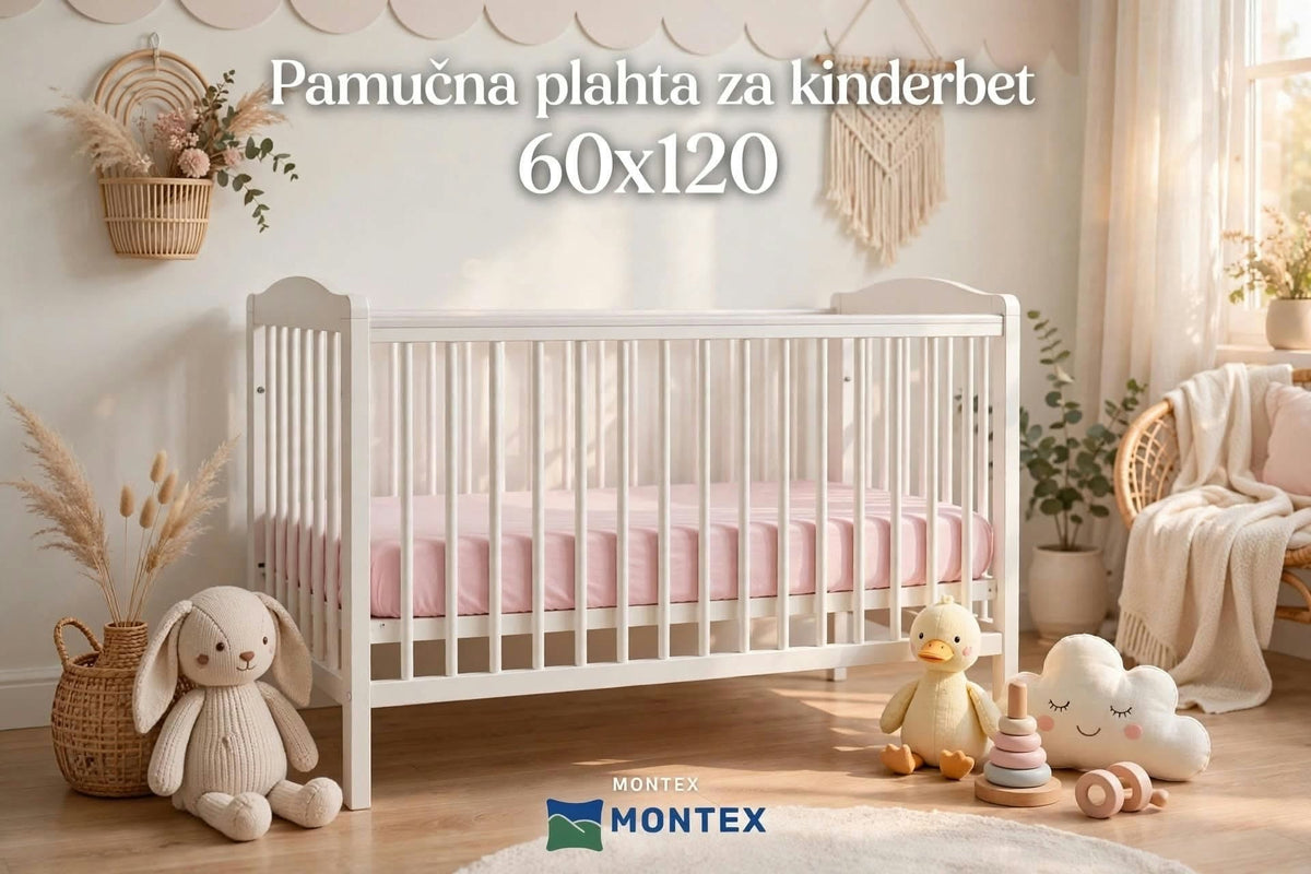 PAMUČNA PLAHTA NA GUMU 120X60  ZA KINDERBET